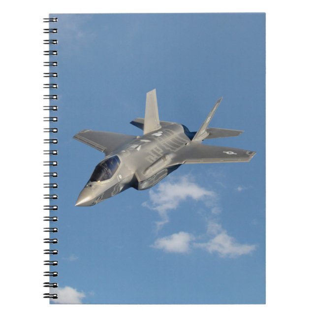 F-35 Lightning II Panther Jet Fighter in Sky Notebook (Front)