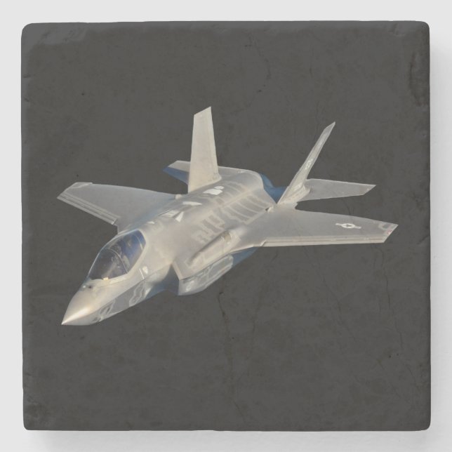 F-35 Lightning II Panther Jet Fighter Stone Coaster (Front)