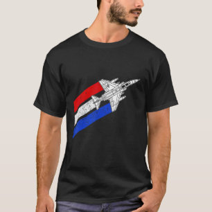 F-4 Phantom Aeroplane Vintage USA Contrails Red Wh T-Shirt