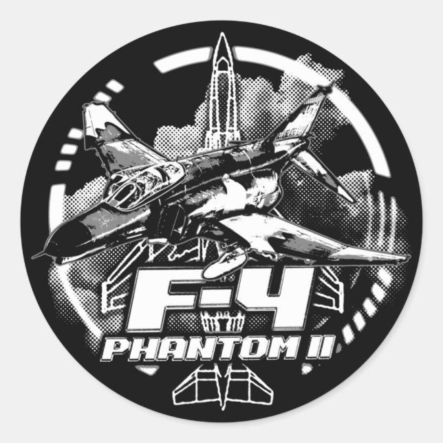 F-4 Phantom II Classic Round Sticker (Front)