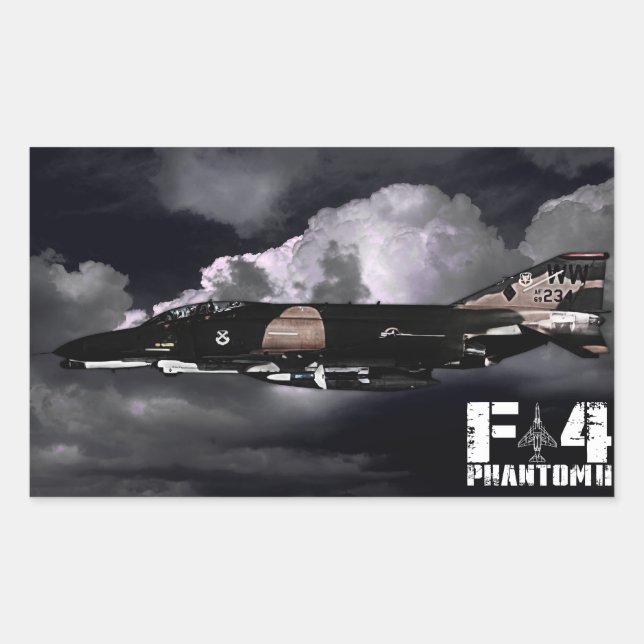 F-4 Phantom II Rectangular Sticker (Front)