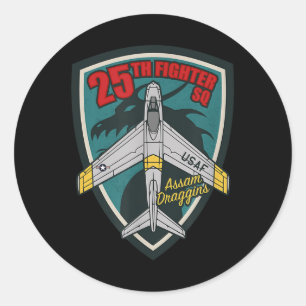 F-86 Sabre 25th Fighter Squadron Classic Round Sticker