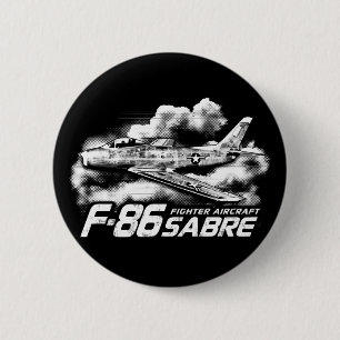 F-86 Sabre 6 Cm Round Badge