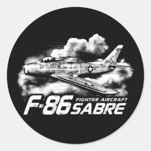 F-86 Sabre Classic Round Sticker