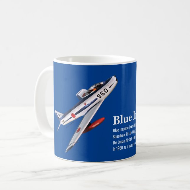 F-86F Blue Impulse ブルーインパルス Coffee Mug (Front Left)