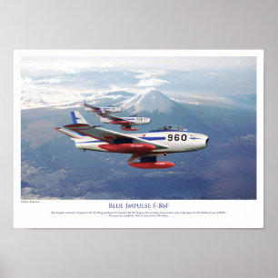 F-86F Blue Impulse ブルーインパルス Poster