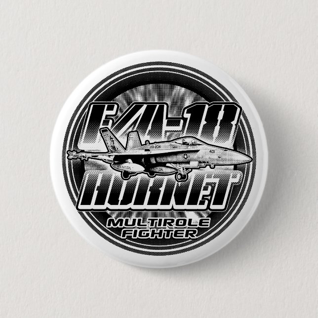 F/A-18 Hornet Pinback Button Button (Front)