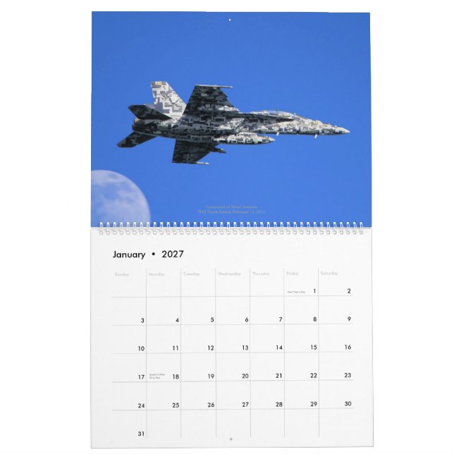 F/A-18 Super Hornets of VFA-122 "Flying Eagles" Calendar (Jan 2027)