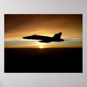 F/A-18C at Sunset Poster