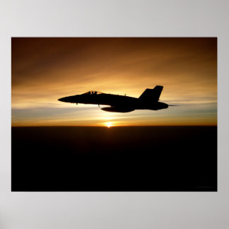 F/A-18C at Sunset Poster