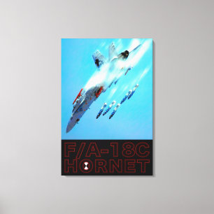 F/A-18C HORNET 24x36 Canvas Print
