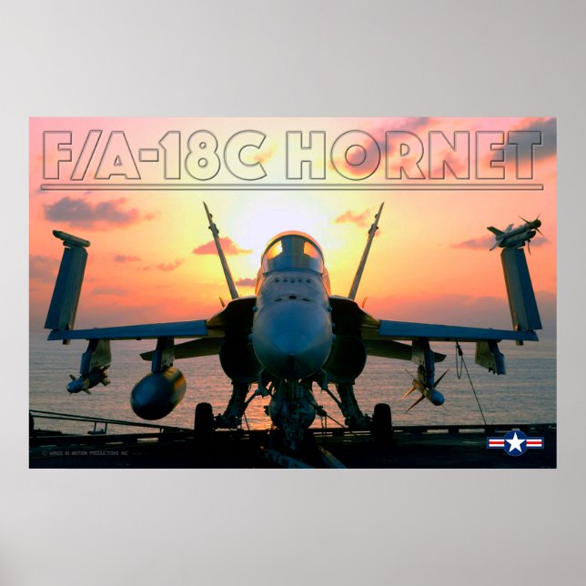 F/A-18C HORNET SUNSET POSTER (Front)