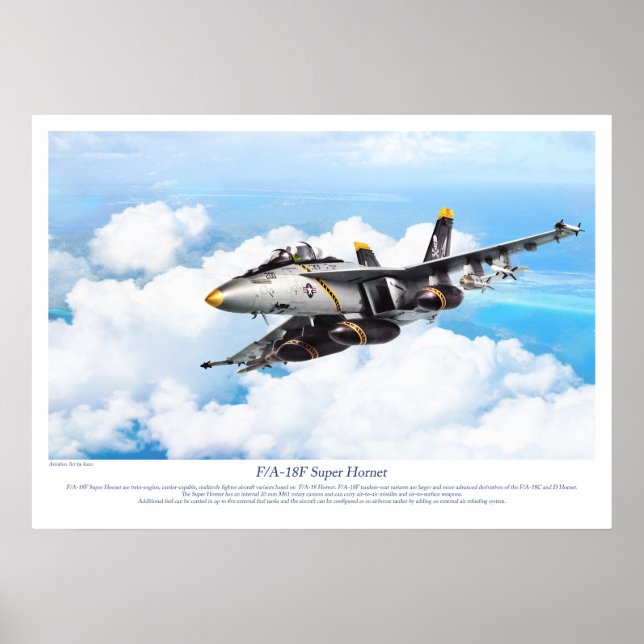 "F/A-18F Super Hornet" Poster (Front)