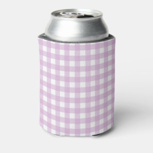 F and L Pink Gingham Can Cooler