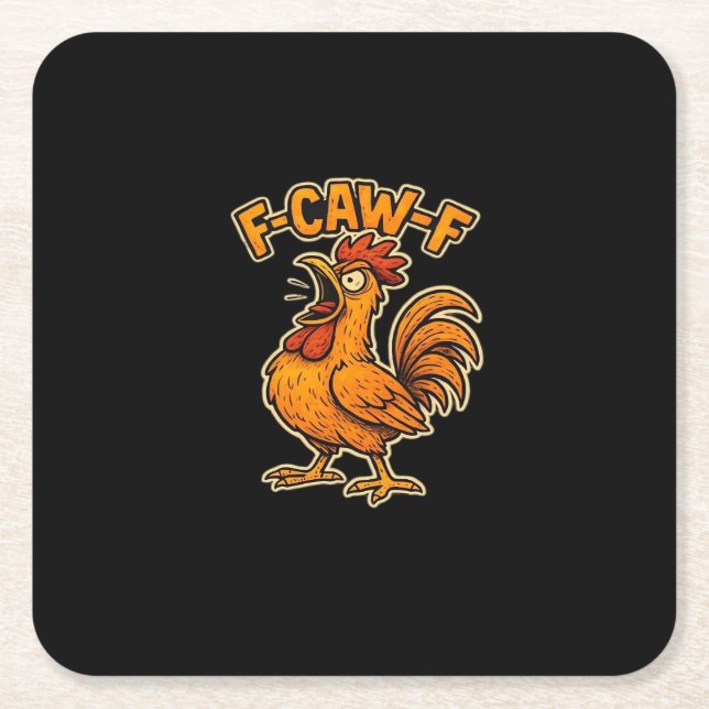 F Awk F Classic Quote Square Paper Coaster (Front)