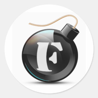 F-bomb Classic Round Sticker