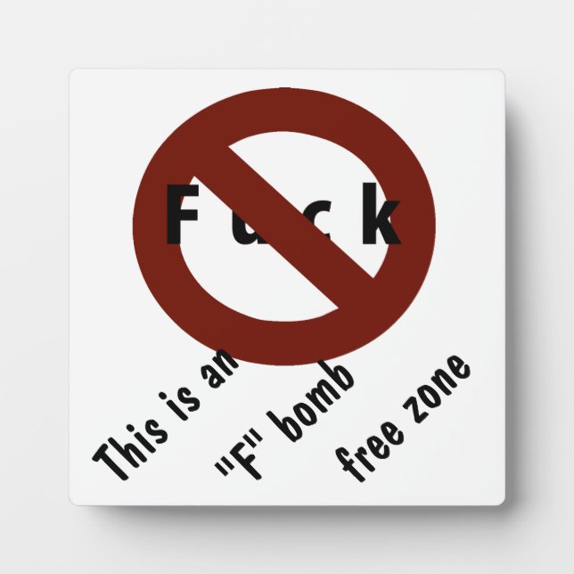 "F" Bomb Plaque (Front)