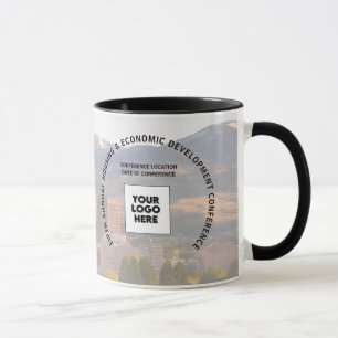 F+Business Conference Location Photo Custom Logo Mug