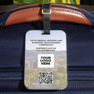 F+Business Conference Replace Photo Logo QR Code Luggage Tag