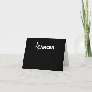 F Cancer Funny Stick figure Screw Hump It Card