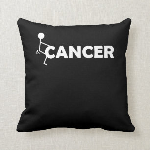 F Cancer Funny Stick figure Screw Hump It Cushion