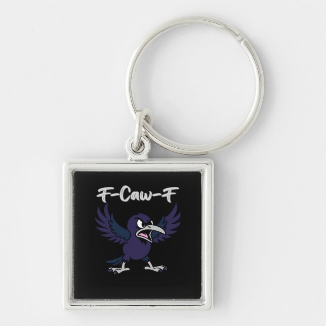 F-Caw-F Aesthetic Graphic Key Ring (Front)