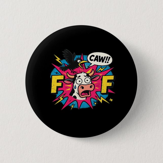 F-Caw-F Aesthetic Unique 6 Cm Round Badge (Front)