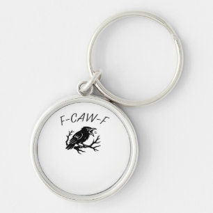F-Caw-F Angry Crow Raven Funny Gothic Humour Bird Key Ring