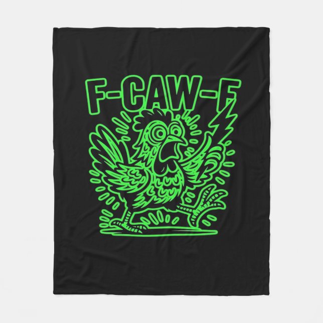 F-Caw-F Attitude Classic Cool Unique Fleece Blanket (Front)