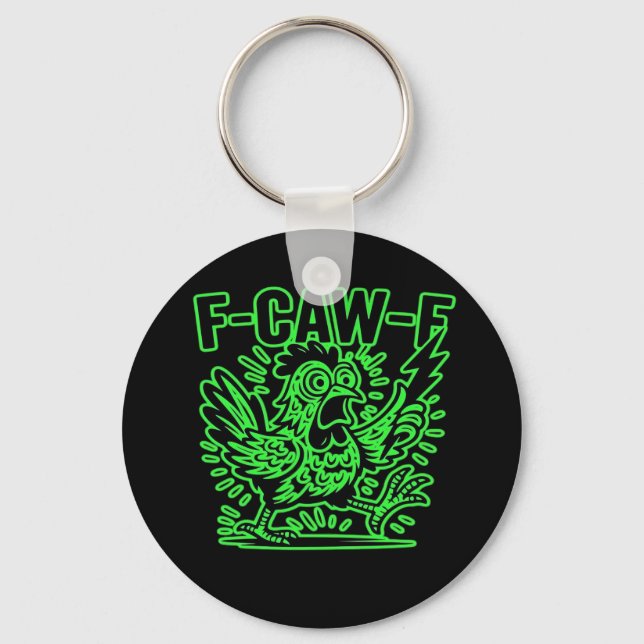 F-Caw-F Attitude Classic Cool Unique Key Ring (Front)