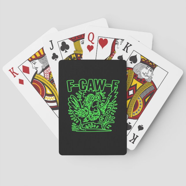 F-Caw-F Attitude Classic Cool Unique Playing Cards (Back)