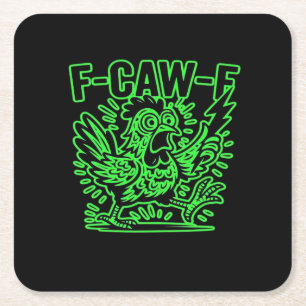 F-Caw-F Attitude Classic Cool Unique Square Paper Coaster