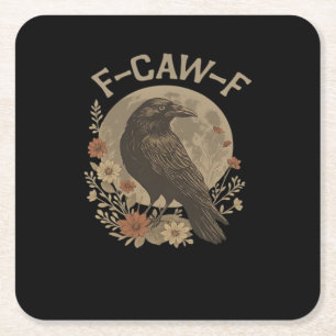 F-Caw-F Basic Design Square Paper Coaster