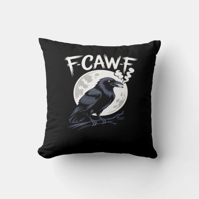 F-Caw-F Bird Classic Vintage Art Cushion (Front)