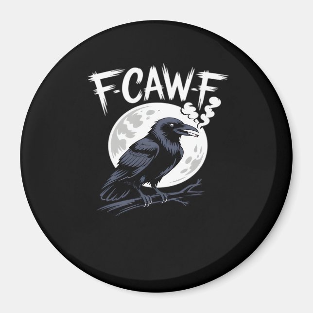 F-Caw-F Bird Classic Vintage Art Magnet (Front)