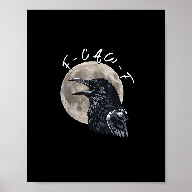 F-Caw-F Bird Crow Minimal Clean Poster (Front)