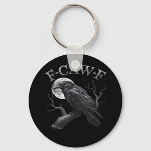 F-Caw-F Bird Moon Gothic Classic Cool Design Key Ring