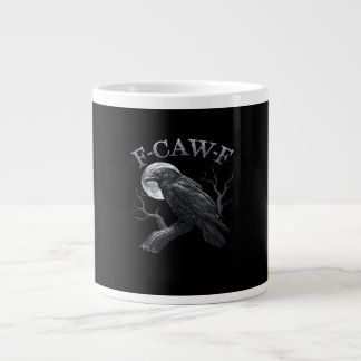 F-Caw-F Bird Moon Gothic Classic Cool Design Large Coffee Mug