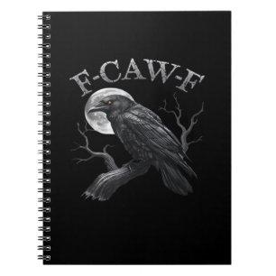 F-Caw-F Bird Moon Gothic Classic Cool Design Notebook