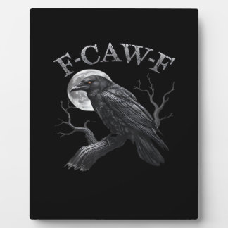 F-Caw-F Bird Moon Gothic Classic Cool Design Plaque