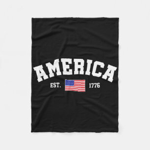 F-caw-f Black Crow Black Bird Retro Usa Flag Vinta Fleece Blanket