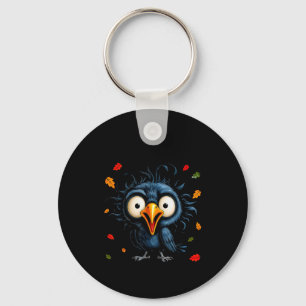 F-caw-f Black Crow Pun Funny Bird Cawing Nge Hallo Key Ring