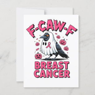 F-Caw-F Breast Cancer Funny Breast Cancer Crow Postcard