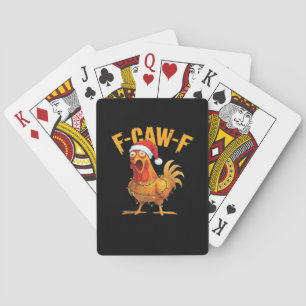 F-Caw-F Chicken Christmas Essential Playing Cards