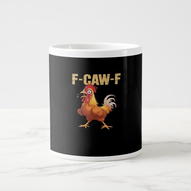 F-Caw-F Chicken Classic Basic Style Large Coffee Mug (Front)