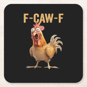 F-Caw-F Chicken Classic Creative Casual Square Paper Coaster