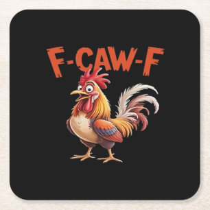 F-Caw-F Chicken Classic Creative Style Square Paper Coaster