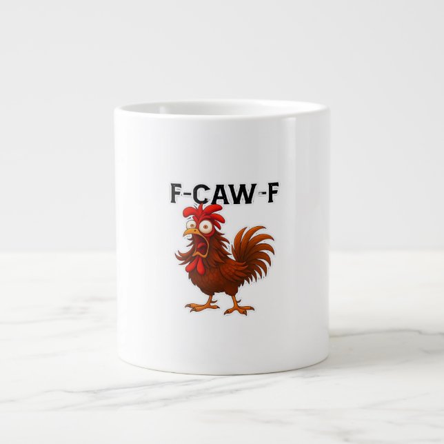 F-Caw-F Chicken Classic Large Coffee Mug (Front)