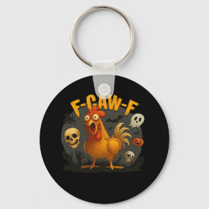 F-Caw-F Chicken Classic Minimal Clean Key Ring