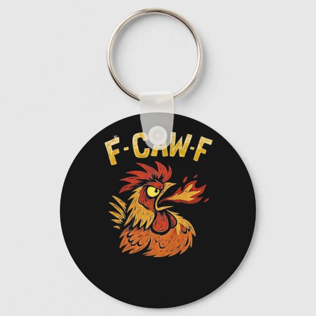 F-Caw-F-Chicken Classic Minimal Clean Key Ring (Front)